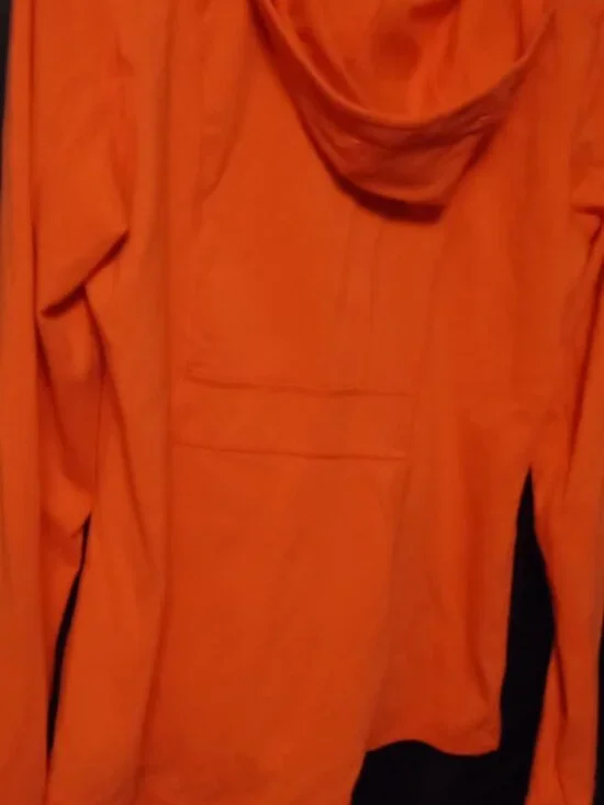 Tek Gear Women's Full Zip hoodie orange Pockets Sleeves Thumbholes M - Picture 2 of 2